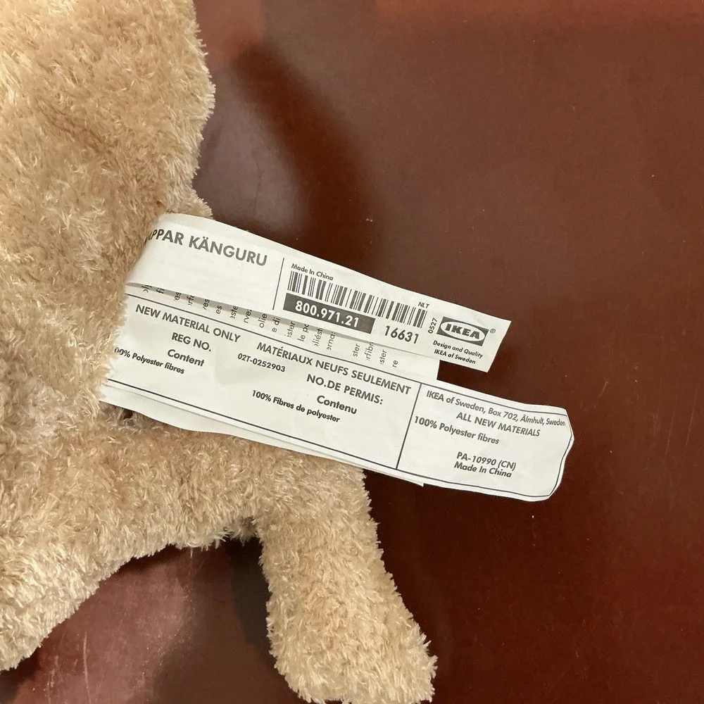 IKEA Kangaroo Mom Baby Joey Retired Plush Toy KLAPPAR KÄNGURU Stuffed Animal 22